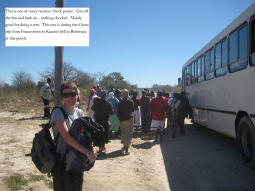 bus trip in botswana